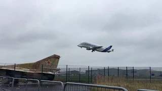 Airbus Beluga taking off at Hawarden Airport, Chester