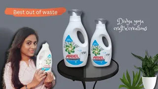 Smart😉way to reuse empty Ariel liquid detergent can/plastic bottle craft ideas🤩#diycrafts