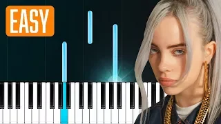 Billie Eilish - "lovely" (with Khalid) 100% EASY PIANO TUTORIAL