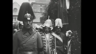 Beisetzung des letzten bayerischen Königs Ludwig III. und Königin Maria Theresia 1921 in München