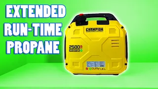 Champion 2500 Dual Fuel Inverter Generator (Part 2) Extended Run Time Test on a Propane Tank