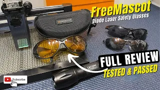 FreeMascot Laser Safety Glasses Review & Test | Atomstack P7 M40 Best Laser Engraver Safety Goggles