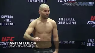 Взвешивания ufc fight night Серроне vs. Тилл.  Артём лобов