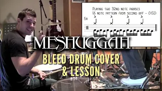 Meshuggah - Bleed (Drum Cover & Lesson) by Troy Wright