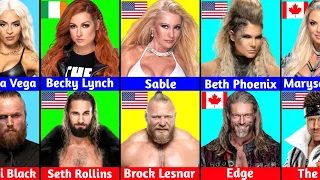 Nationality Comparison: WWE Couples in Real Life