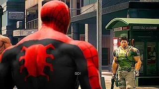 Chris Redfield Turns Spider-Man Into A Symbiote Scene HD - Marvel Vs Capcom Infinite