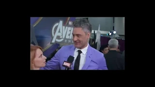 Taika Waititi Purple Carpet interview Avengers: Endgame