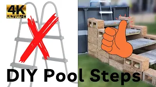 DIY Above Ground Pool Steps - How To Build An Above Ground Pool Stairs Ladder In 2 Easy Steps