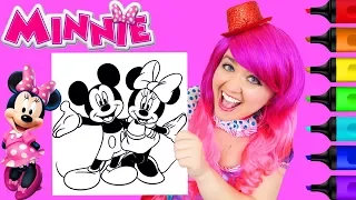 Coloring Minnie & Mickey Mouse Disney Coloring Page Prismacolor Markers | KiMMi THE CLOWN