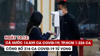 Ngày 10/12: Cả nước 14.839 ca Covid-19, 1.362 ca khỏi | TP.HCM 1.226 ca