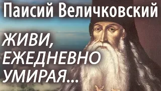 ЖИВИ ежедневно УМИРАЯ! Паисий Величковский