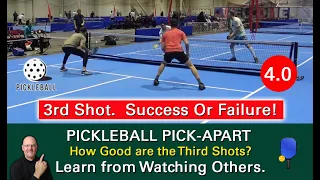 Pickleball!  3rd Shot...Gotta Keep It Down!  Learn from Watching Others!