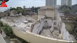 Time Lapse demolição de casas.