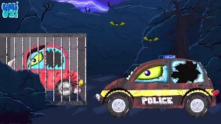 Umi Uzi | scary police car VS. evil car | episode 2