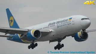 [4K] Ukraine International! Boeing 777-2Q8(ER) [UR-GOA] Landing-RWY 23 (Toronto Pearson) 5/25/2019