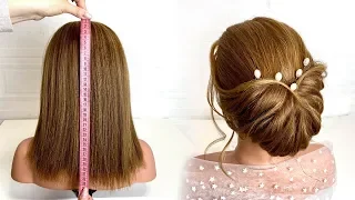 Hairstyle for short hair.Beautiful hairstyles step by step.