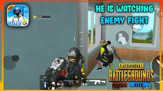 He Is Watching Enemy Fight | PUBG MOBILE LITE Gameplay