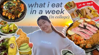 what i eat in a week as a busy college student! (lots of Korean food + dining hall food)