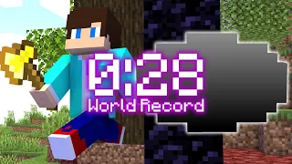 Minecraft Speedrun World Record SSG (0:28)