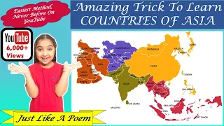 How to Remember Countries of Asia | Amazing Trick to Learn Asian Countries #learning #geography