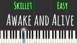 Skillet - Awake And Alive Piano Tutorial | Easy