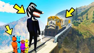 СМОЖЕТ ЛИ КАРТУН ДОГ И АНИМАТРОНИКИ ФНАФ ОСТАНОВИТЬ ПОЕЗД В ГТА 5 МОДЫ CARTOON DOG VS TOMAS TRAIN