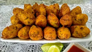 BOLINHO DE BACALHAU-PETISCO FÁCIL E DELICIOSO