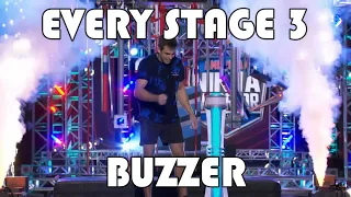 Every Stage 3 Buzzer in American Ninja Warrior! (ANW 6 - 15) [UPDATED 2023]