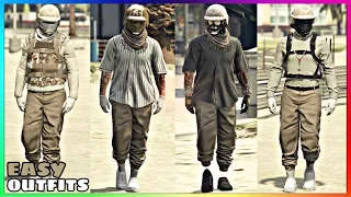 Top 4 Best Easy To Make Male Tryhard Tan Jogger Outfits #2 (GTA Online)