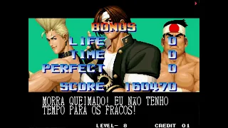 Zerando Kof 95 Com Uma ficha level 8 com Time do Japão