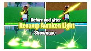Awaken Light Before And After Update 18 in Blox Fruits