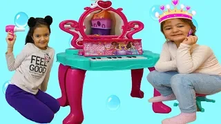 Öykü and Masal  Pretend Play Make Up Desk & Kids Make Up Toys