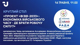 Проєкт «Візія-2033»: Економіка військового часу - де брати робочу силу?