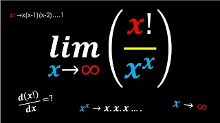 Solving a nice limit as x turns to infinity of x!/x^x