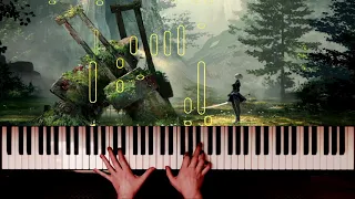 Weight of the World - NieR Automata [PIANO COVER + SYNTHESIA TUTORIAL]