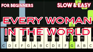 AIR SUPPLY - EVERY WOMAN IN THE WORLD | SLOW & EASY PIANO TUTORIAL