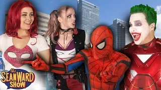 SPIDER-MAN vs IRON JOKER with Mary Jane & Harley Quinn - Real Life Superhero Movie