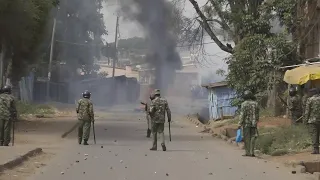 Riot police out in Nairobi amid protests