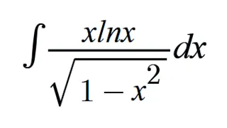 Integral de (xlnx)/sqrt(1-x^2) dx