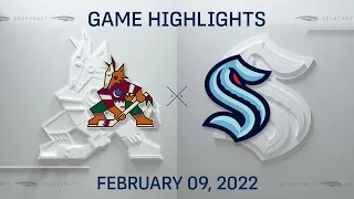 NHL Highlights | Coyotes vs. Kraken - Feb. 9, 2022