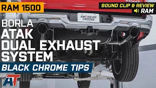 2019 RAM 1500 5.7L HEMI Borla ATAK Dual Exhaust System w/ Black Chrome Tips Sound Clip & Review