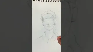 How to draw a face using Loomis method