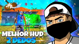 O MELHOR HUD 2 DEDOS SIMPLES DE USAR NO FREE FIRE 🎯 MOVIMENTAÇÃO E GEL AGACHANDO