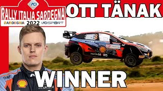 WRC Rally Italia Sardegna 2022 WINNER | Ott Tänak