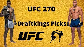 UFC 270 Draftkings Picks