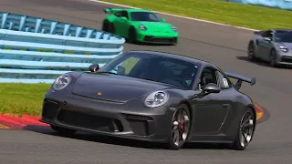 991.2 GT3 duo traffic @ Watkins Glen - Chin Track Day