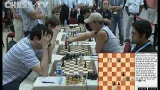 Nakamura - Kramnik: "The Underpromotion" [Istambul 2012, Olympiad round 9] (from chess tv)