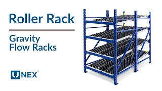 Roller Rack Gravity Flow Rack from UNEX
