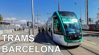 🇪🇸 Trams in Barcelona - Tramvia de Barcelona (2021) (4K)