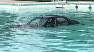 Oops! Driving Lesson Gone Wrong Ends With Car In Swimming Pool